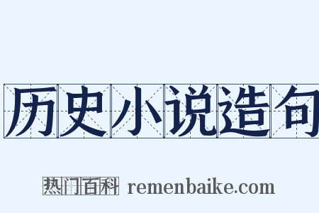 历史小说造句是什么意思的图片